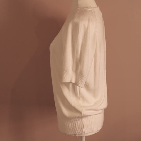 Designers Originals Women's Short Sleeve SUPER SOFT Knit Top White sz M - Picture 2 of 9
